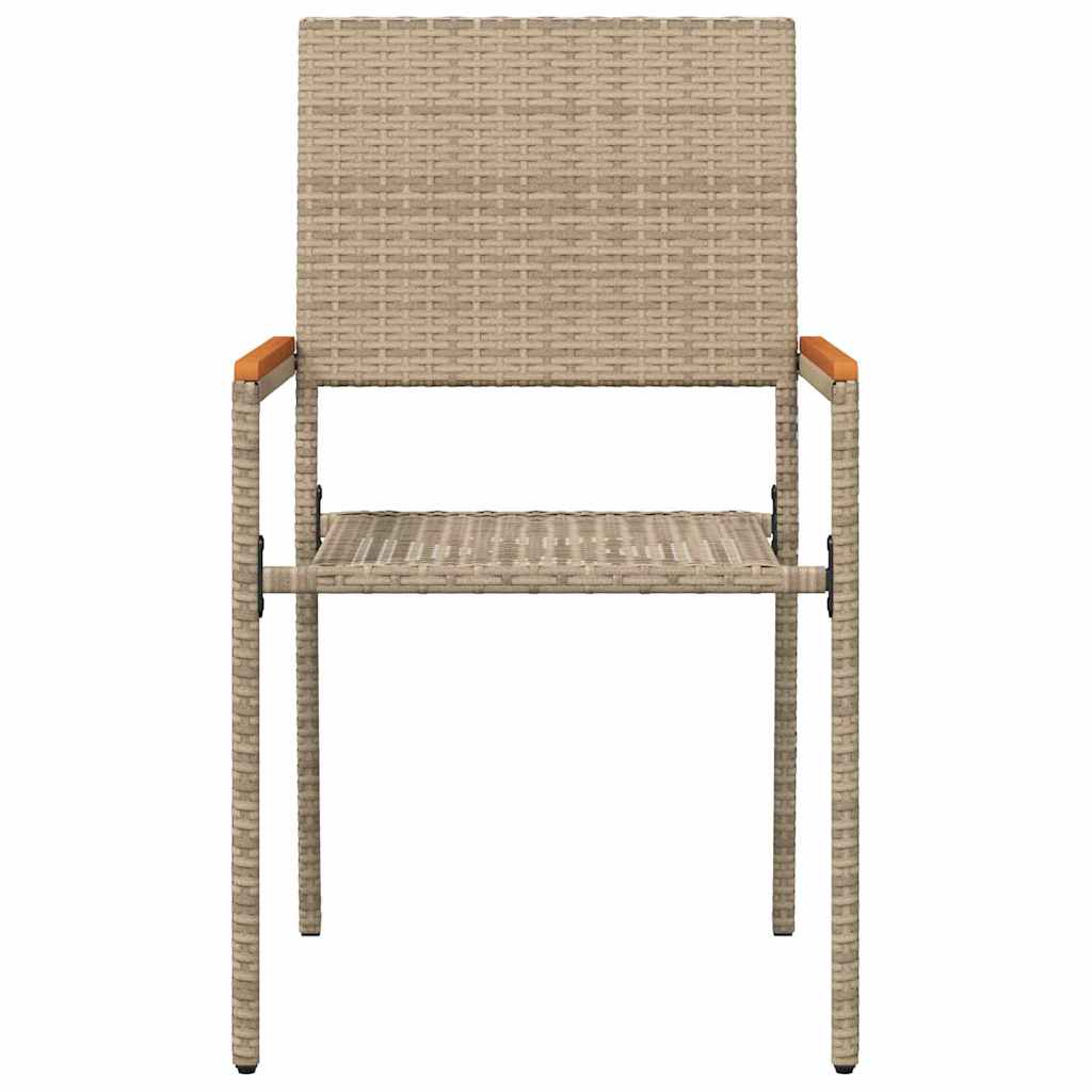 vidaXL Garten Stapelstühle 2 pcs Creme und Braun