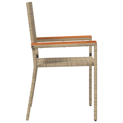 vidaXL Garten Stapelstühle 2 pcs Creme und Braun