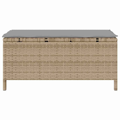 Garten Essgruppe Beige Poly-Rattan
