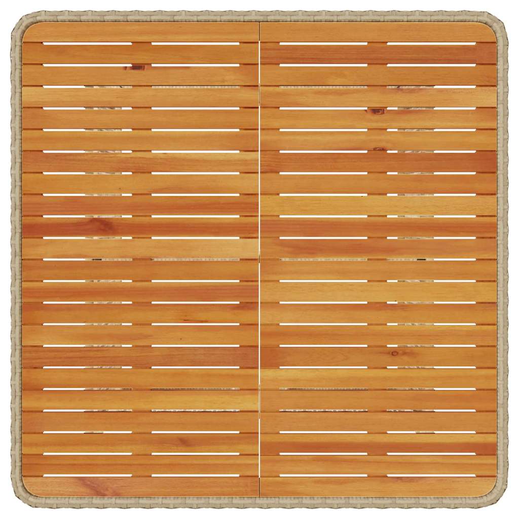 Garten Essgruppe Beige Poly-Rattan