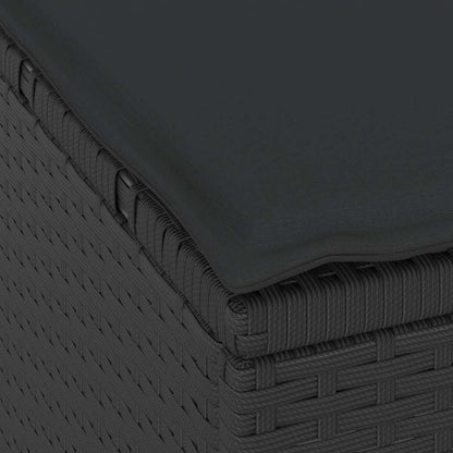 Garten Essgruppe Schwarz Poly-Rattan