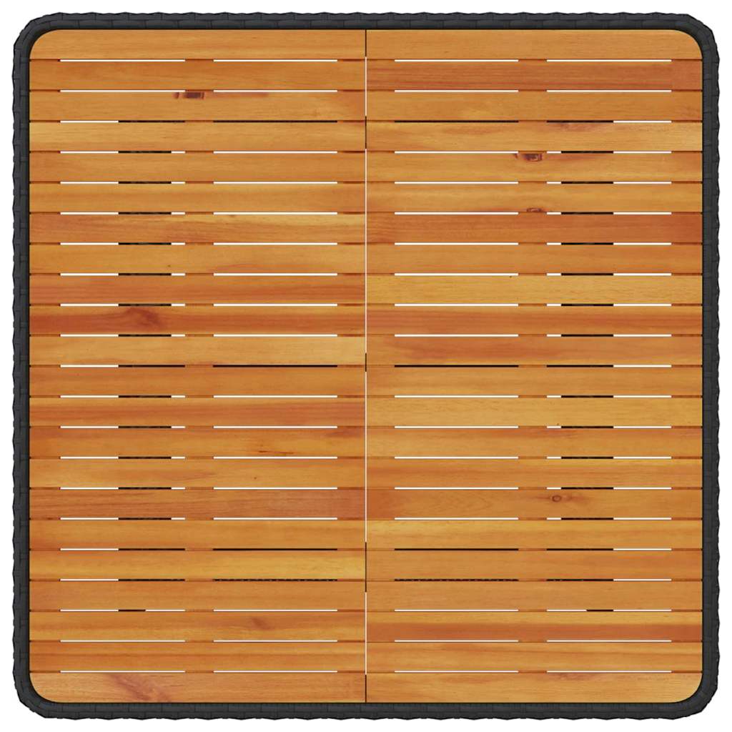 Garten Essgruppe Schwarz Poly-Rattan