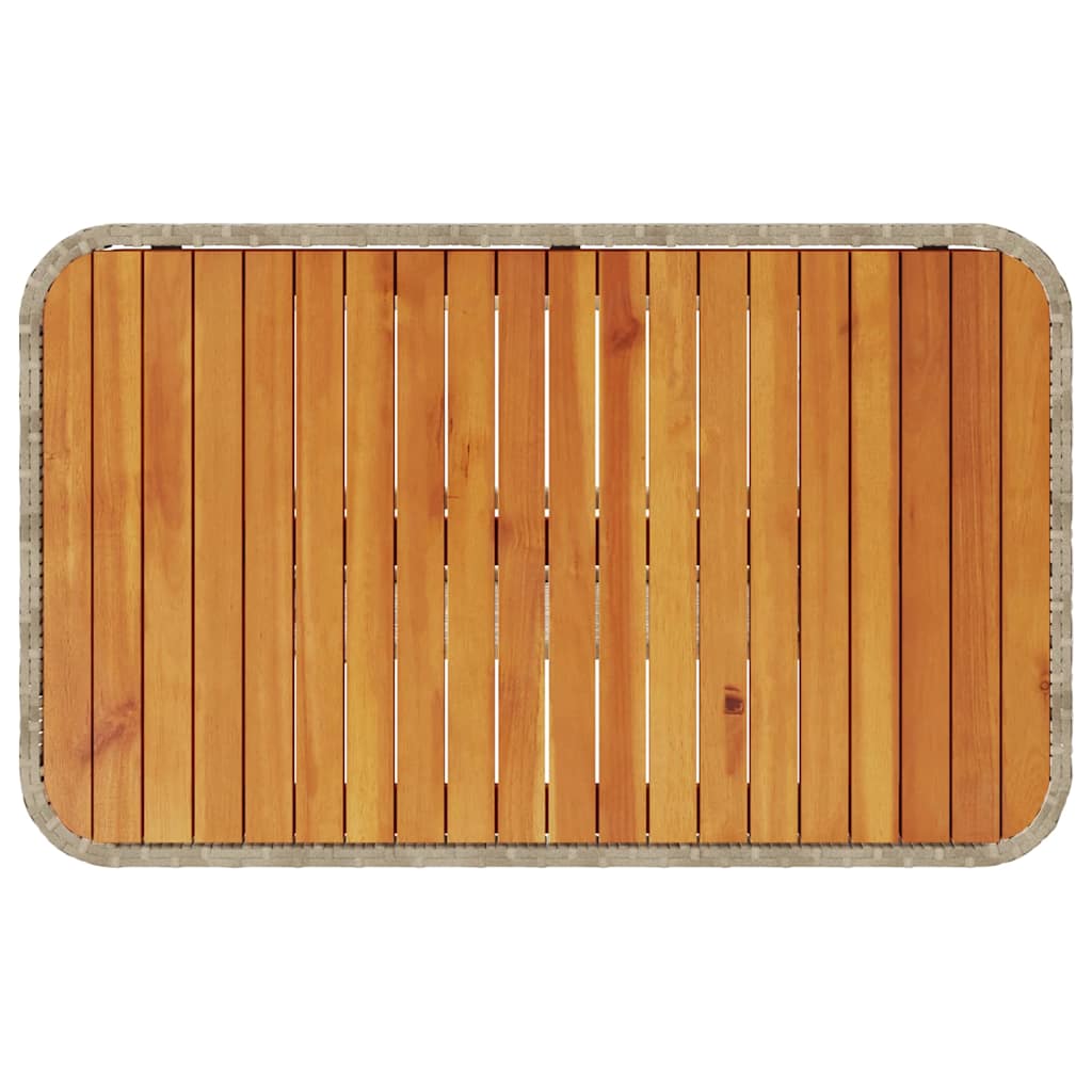 Garten Essgruppe Beige Poly-Rattan