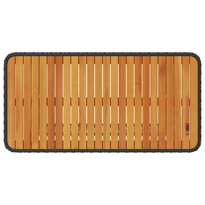 Garten Essgruppe Schwarz Poly-Rattan