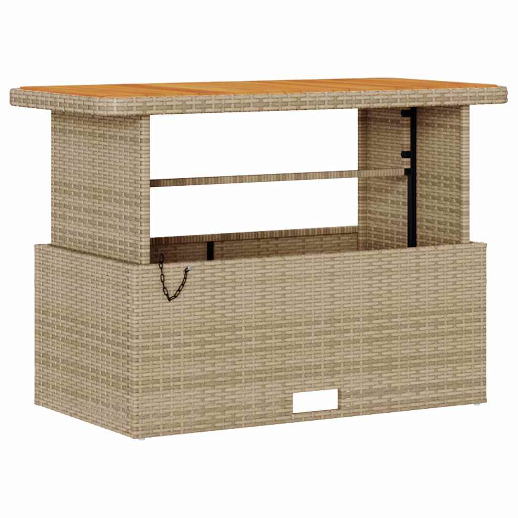 Garten Essgruppe Beige Poly-Rattan