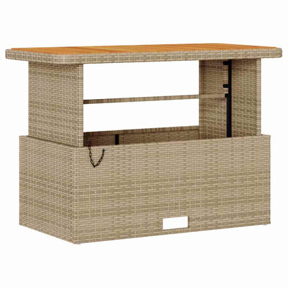 Garten Essgruppe Beige Poly-Rattan