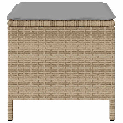 Garten Essgruppe Beige Poly-Rattan