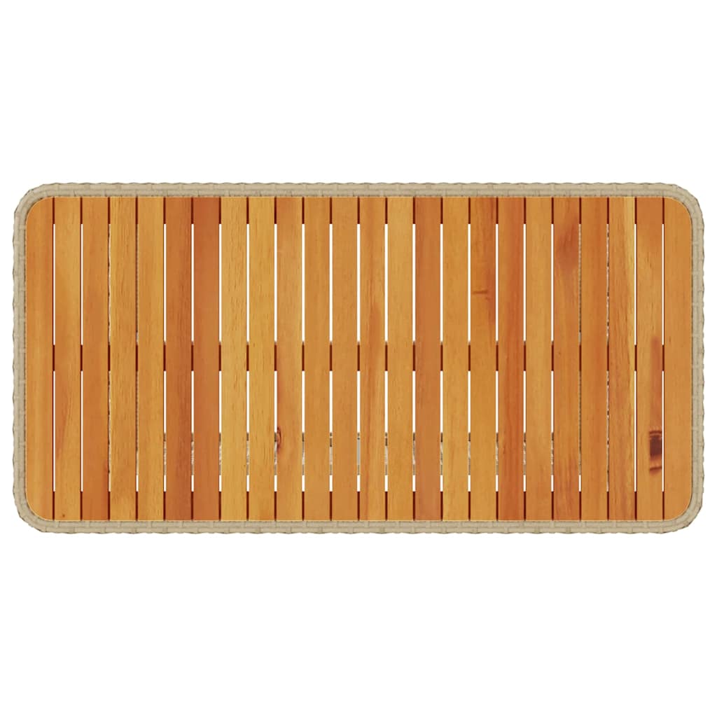 Garten Essgruppe Beige Poly-Rattan