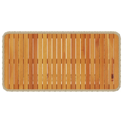 Garten Essgruppe Beige Poly-Rattan