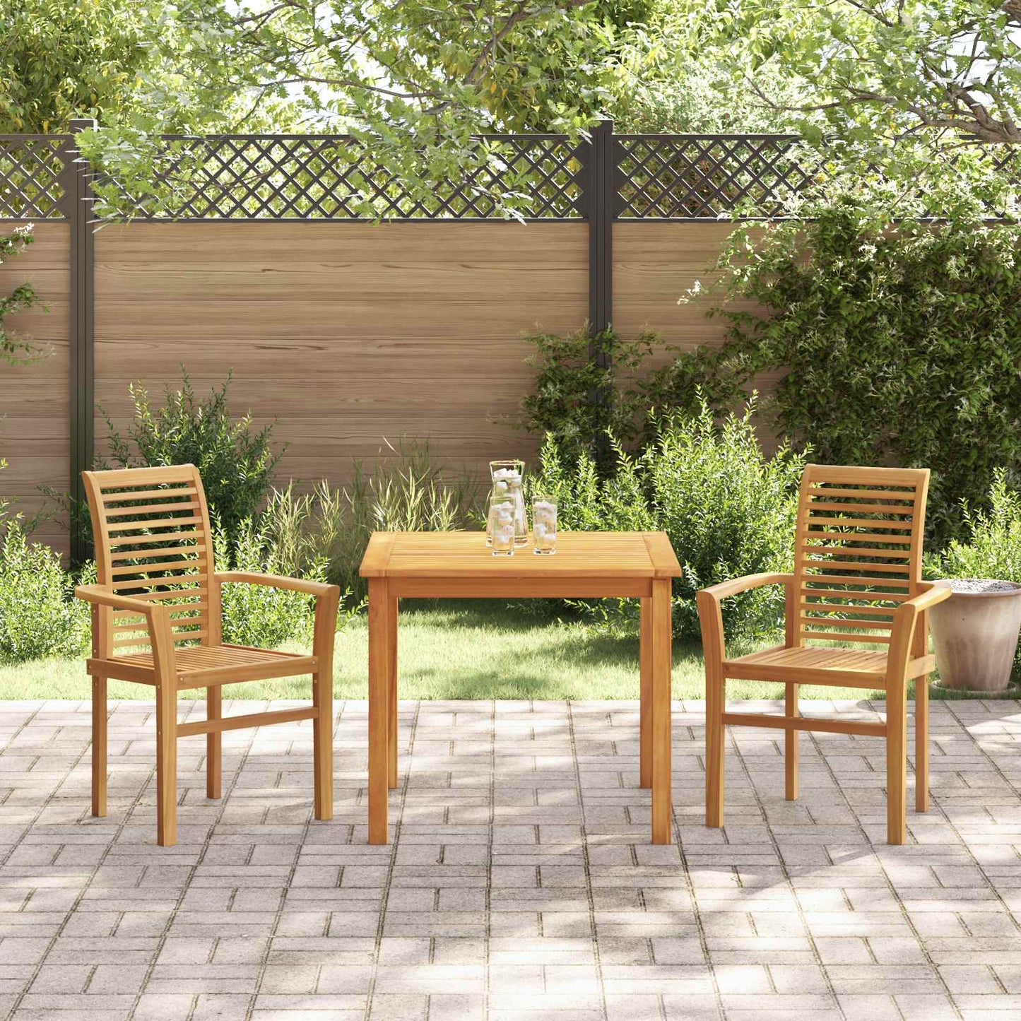 vidaXL Esszimmerstuhl 4 pcs Braun 62 x 55 x 94 cm Massivholz Teak