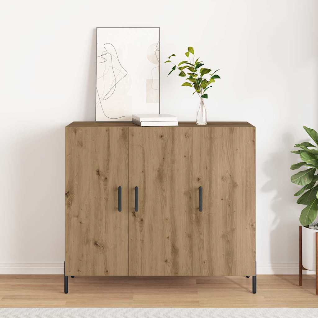 Sideboard Artisan-Eiche 90 x 34 x 80 cm Holzwerkstoff