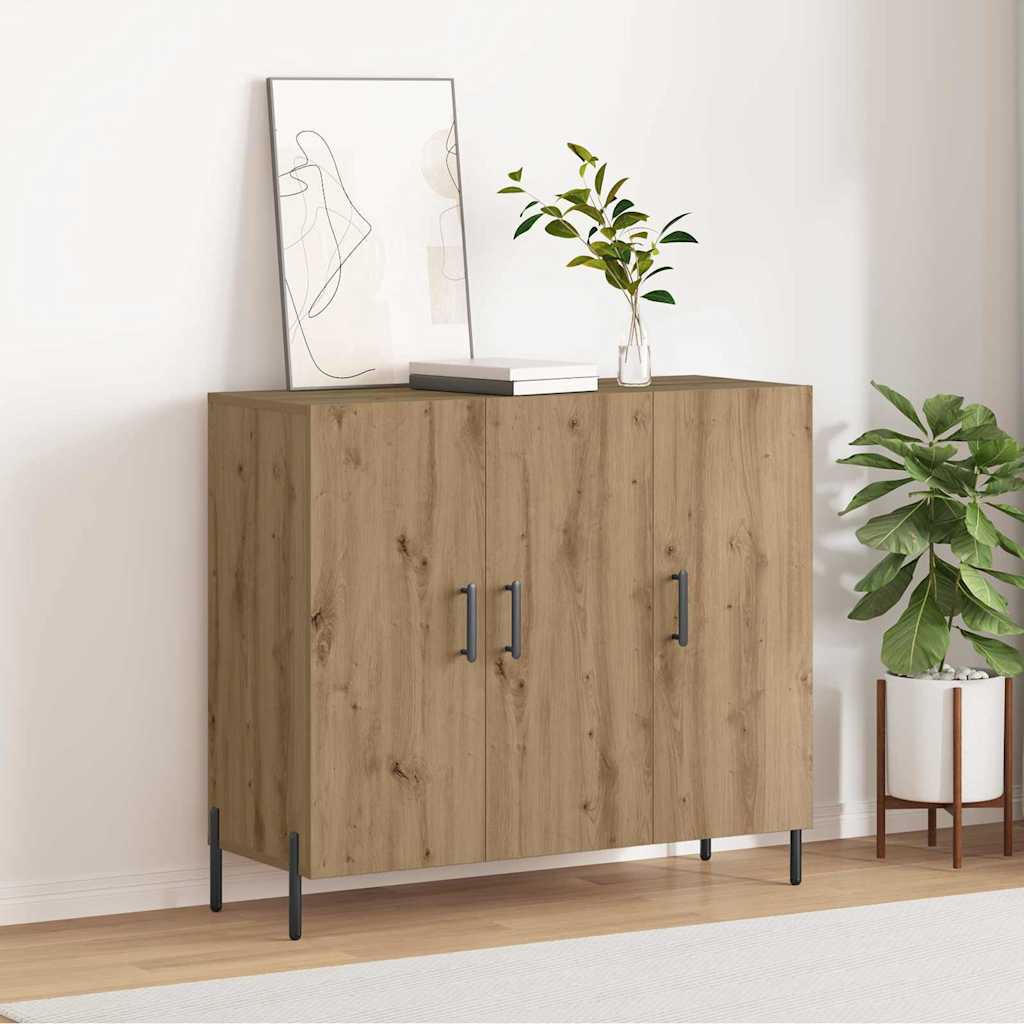 Sideboard Artisan-Eiche 90 x 34 x 80 cm Holzwerkstoff