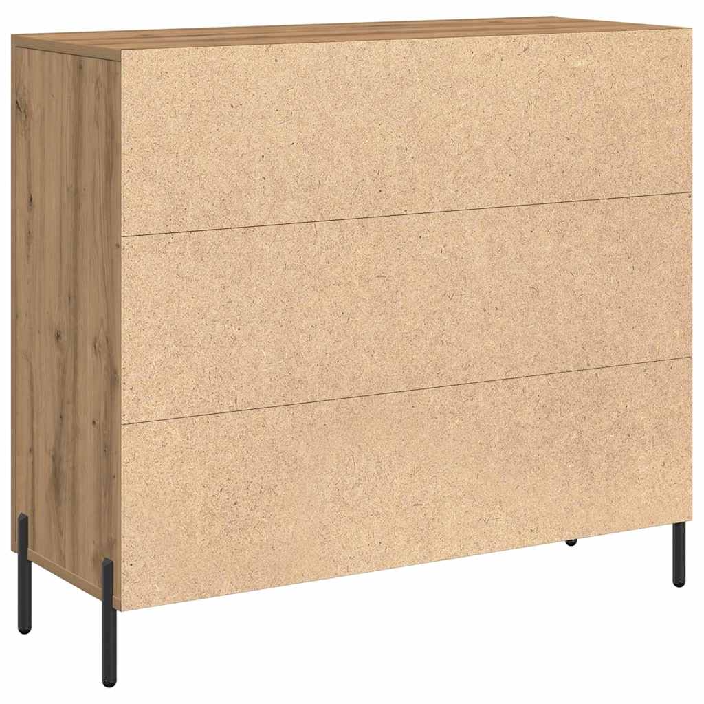 Sideboard Artisan-Eiche 90 x 34 x 80 cm Holzwerkstoff