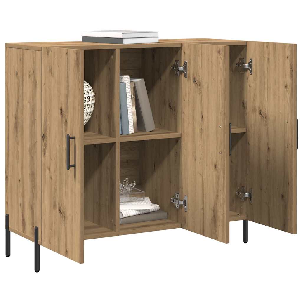 Sideboard Artisan-Eiche 90 x 34 x 80 cm Holzwerkstoff