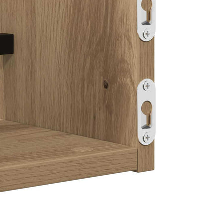 Wandregal Wandmontiert 2 pcs Artisan-Eiche 60 x 16 x 14 cm
