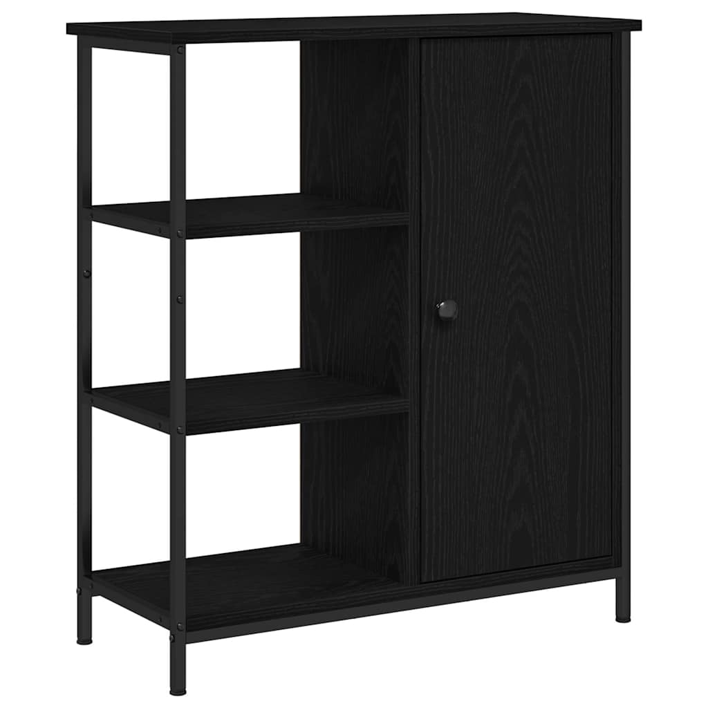 Sideboard Schwarz Eichen-Optik 70 x 30 x 80 cm