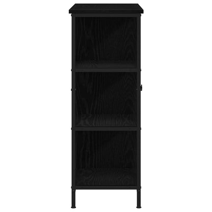 Sideboard Schwarz Eichen-Optik 70 x 30 x 80 cm
