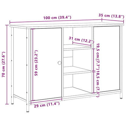 Sideboard Artisan-Eiche 100 x 35 x 70 cm