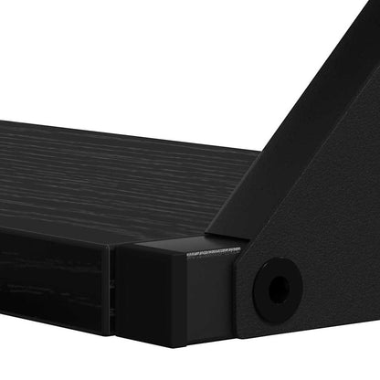 Wandregal Wandmontiert mit Speicher 3 pcs Schwarz Eichen-Optik