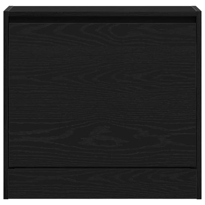 Schuhschrank Schwarz Eichen-Optik 60 x 21 x 57 cm Holzwerkstoff