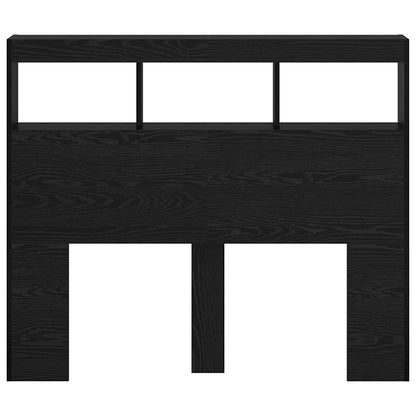 Kopfteil Schwarz Eichen-Optik 120 x 17 x 102 cm Holzwerkstoff