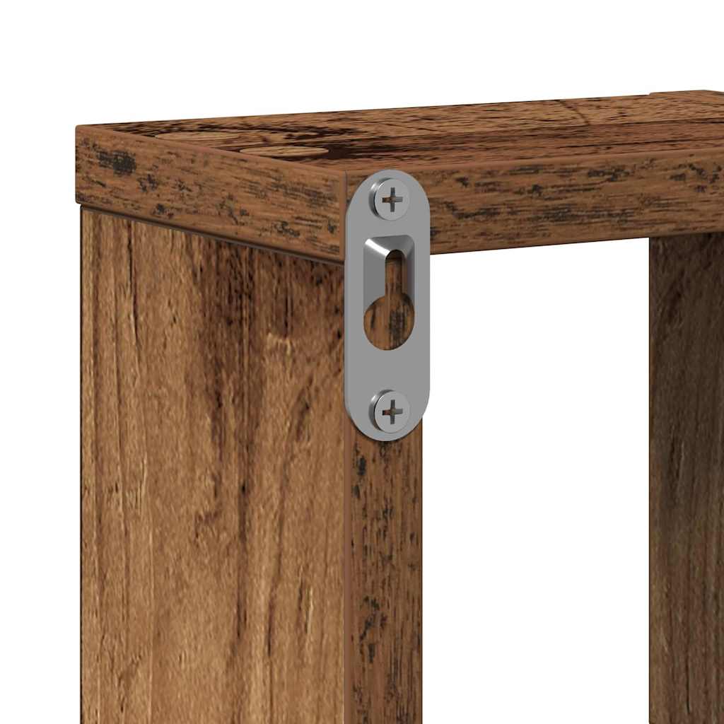 vidaXL Étagère murale suspendue avec rangement en bois de récupération 104,5 x 43 x 10 cm