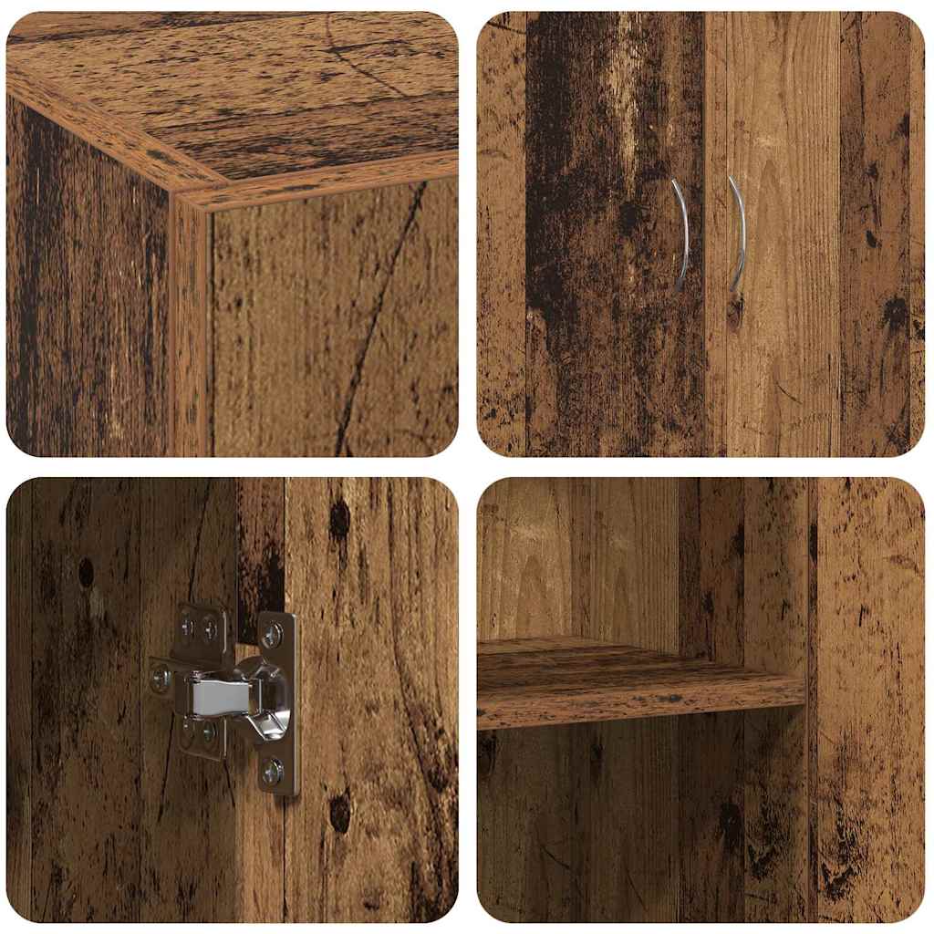 Büroschrank mit Regal Schwarz Eichen-Optik 70 x 32 x 77.5 cm