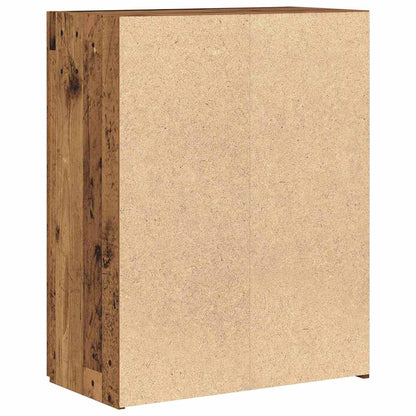 Büroschrank mit Regal Schwarz Eichen-Optik 70 x 32 x 77.5 cm