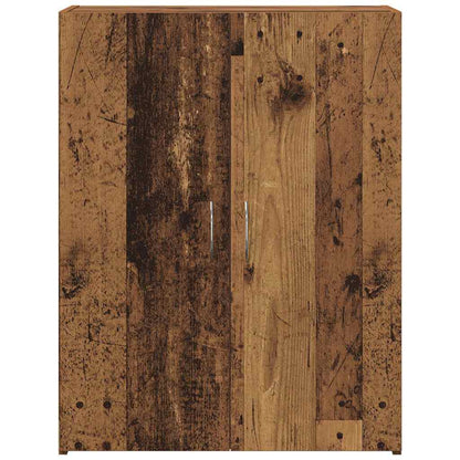 Büroschrank mit Regal Schwarz Eichen-Optik 70 x 32 x 77.5 cm