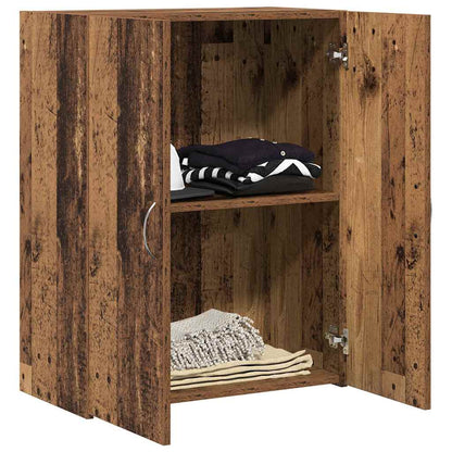 Büroschrank mit Regal Schwarz Eichen-Optik 70 x 32 x 77.5 cm