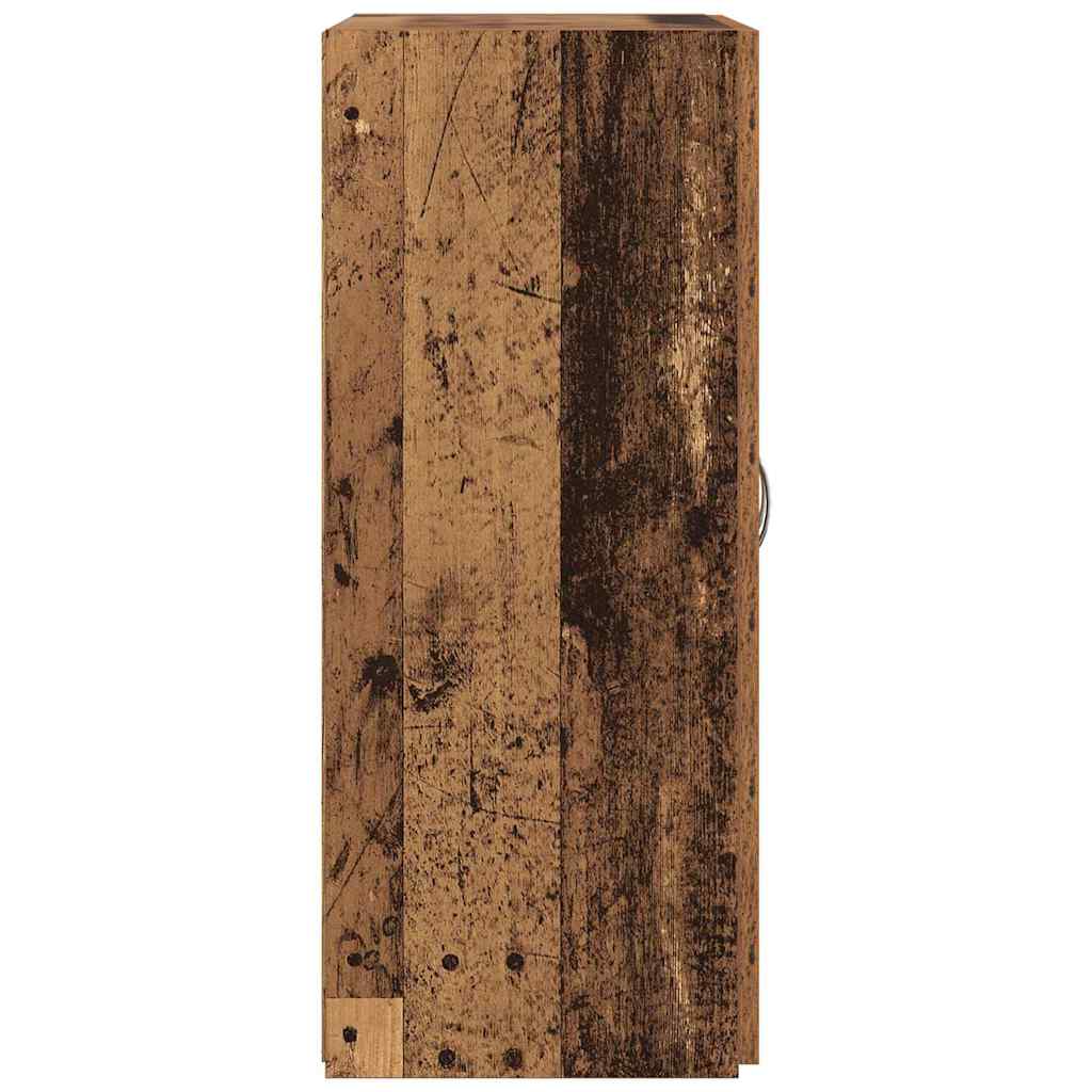 Büroschrank mit Regal Schwarz Eichen-Optik 70 x 32 x 77.5 cm