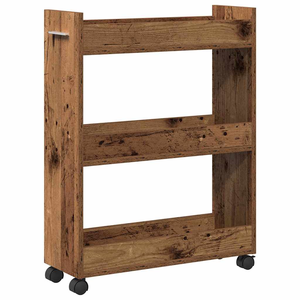 Schrank Mit Rad Altholz 60 x 22 x 79 cm