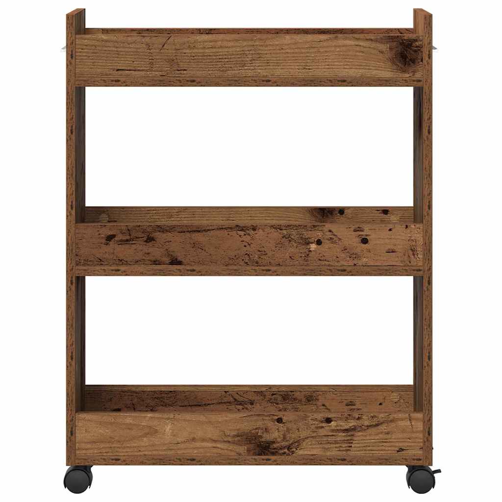 Schrank Mit Rad Altholz 60 x 22 x 79 cm