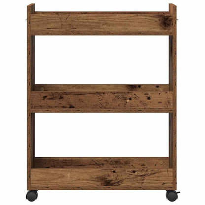 Schrank Mit Rad Altholz 60 x 22 x 79 cm