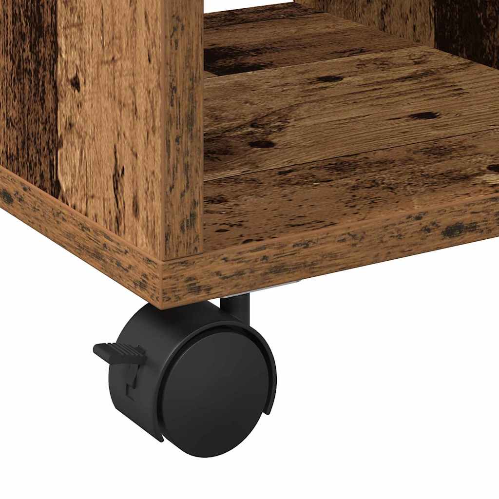 vidaXL Beistelltisch mit Regal Altholz 50 x 30 x 55 cm Holzwerkstoff