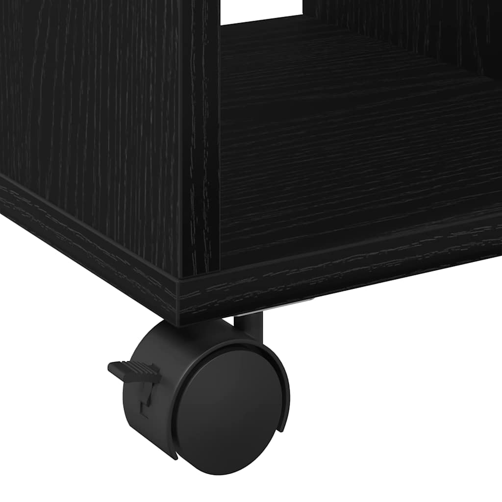 vidaXL Beistelltisch mit Regal Schwarz Eichen-Optik 50 x 30 x 55 cm