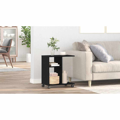 vidaXL Beistelltisch mit Regal Schwarz Eichen-Optik 50 x 30 x 55 cm