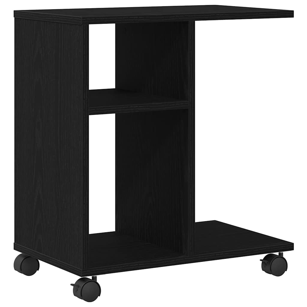 vidaXL Beistelltisch mit Regal Schwarz Eichen-Optik 50 x 30 x 55 cm