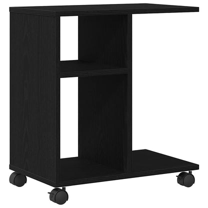 vidaXL Beistelltisch mit Regal Schwarz Eichen-Optik 50 x 30 x 55 cm