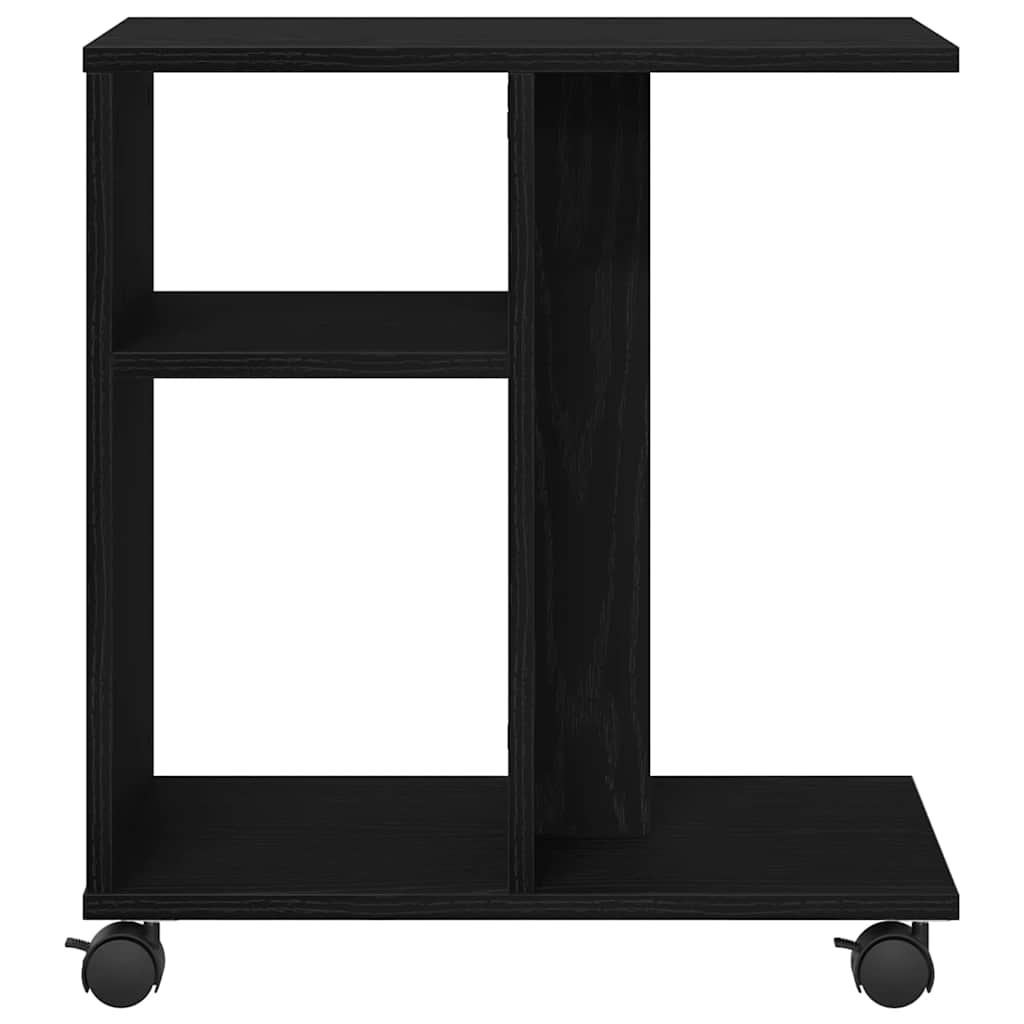 vidaXL Beistelltisch mit Regal Schwarz Eichen-Optik 50 x 30 x 55 cm