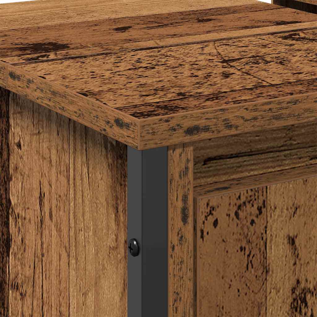 vidaXL Waschbeckenschrank Altholz 60 x 35 x 60 cm Holzwerkstoff