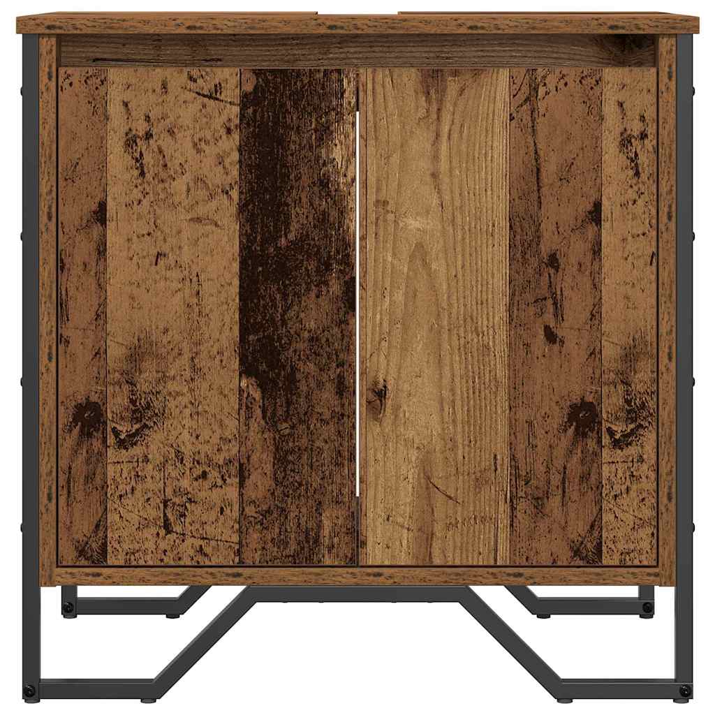 vidaXL Waschbeckenschrank Altholz 60 x 35 x 60 cm Holzwerkstoff