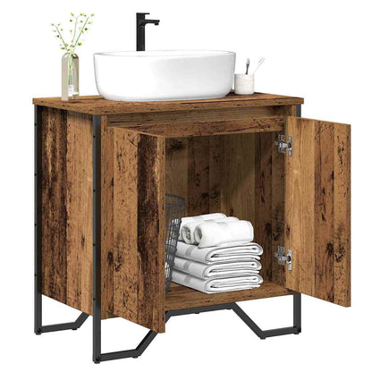 vidaXL Waschbeckenschrank Altholz 60 x 35 x 60 cm Holzwerkstoff