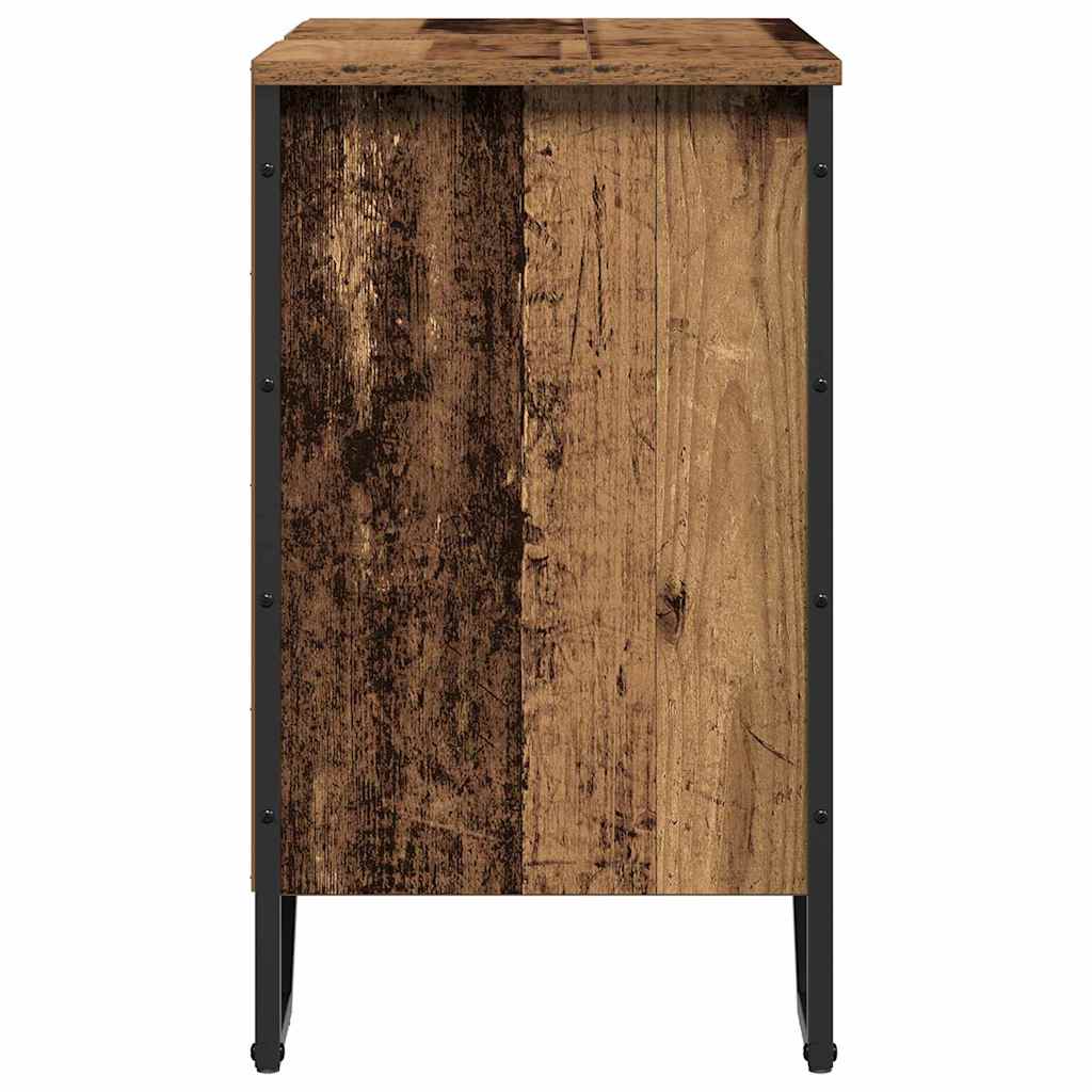 vidaXL Waschbeckenschrank Altholz 60 x 35 x 60 cm Holzwerkstoff