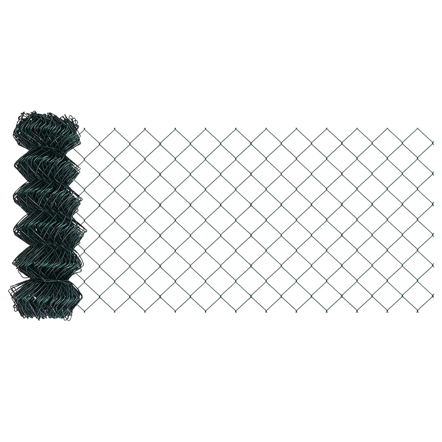 vidaXL Kettenzaun Grün 10 x 0,4 m Stahl