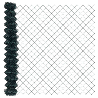 vidaXL Kettenzaun Grün 10 x 1,5 m Stahl