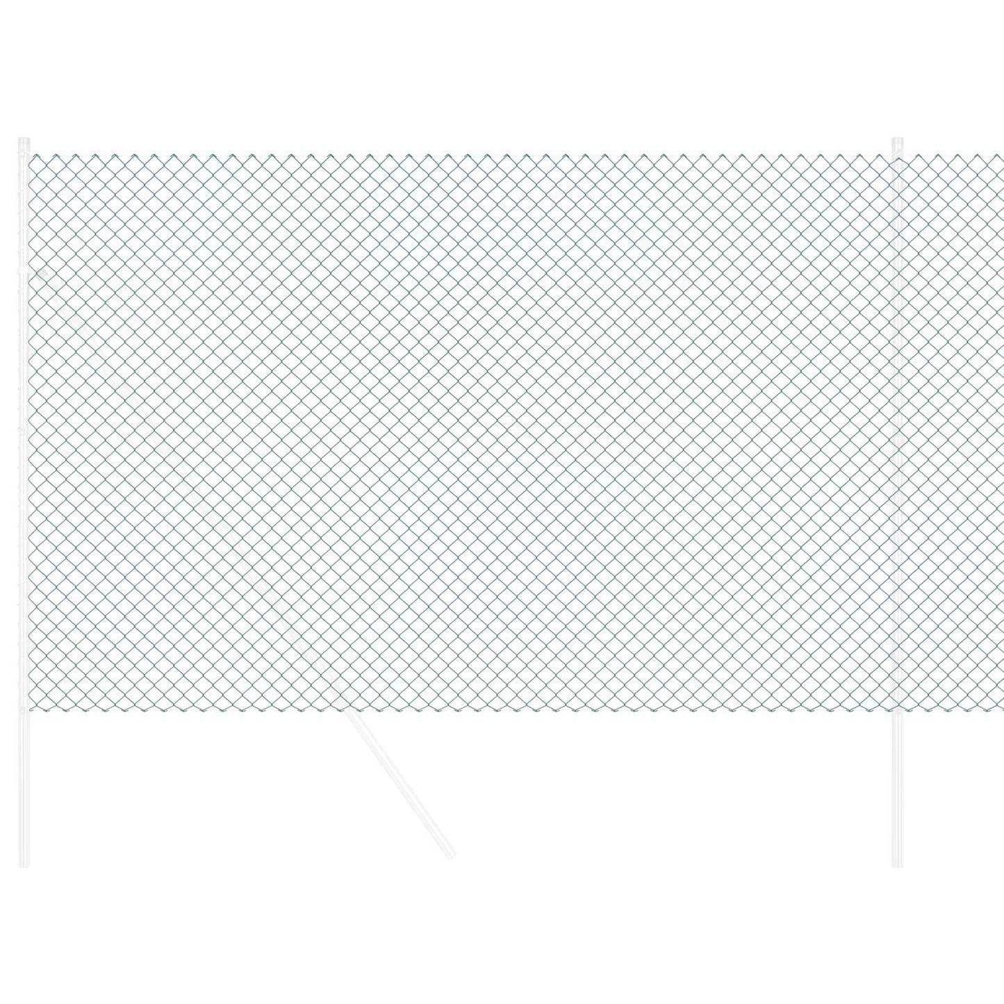 vidaXL Kettenzaun Grün 10 x 1,5 m Stahl