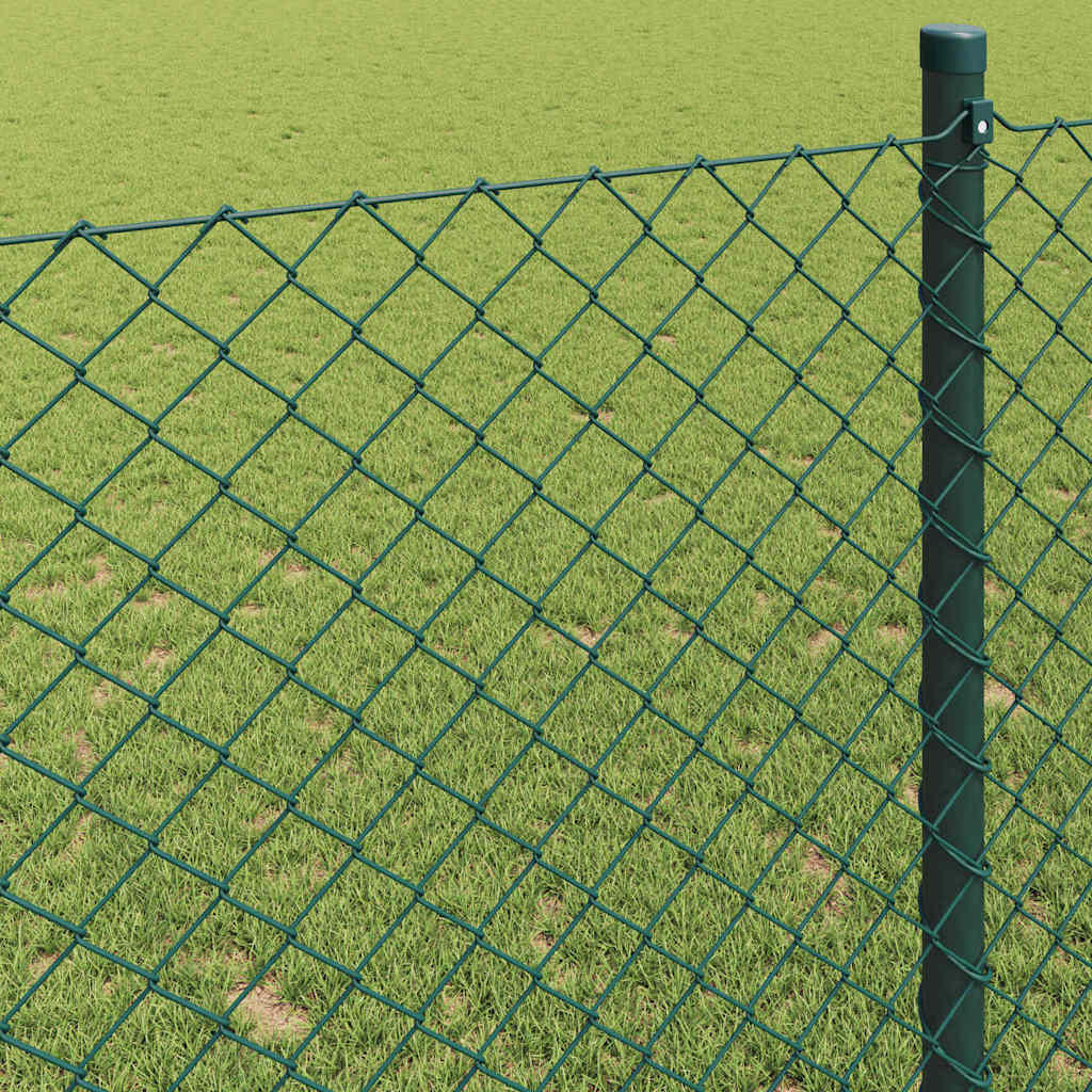 vidaXL Kettenzaun Grün 25 x 1,6 m Stahl