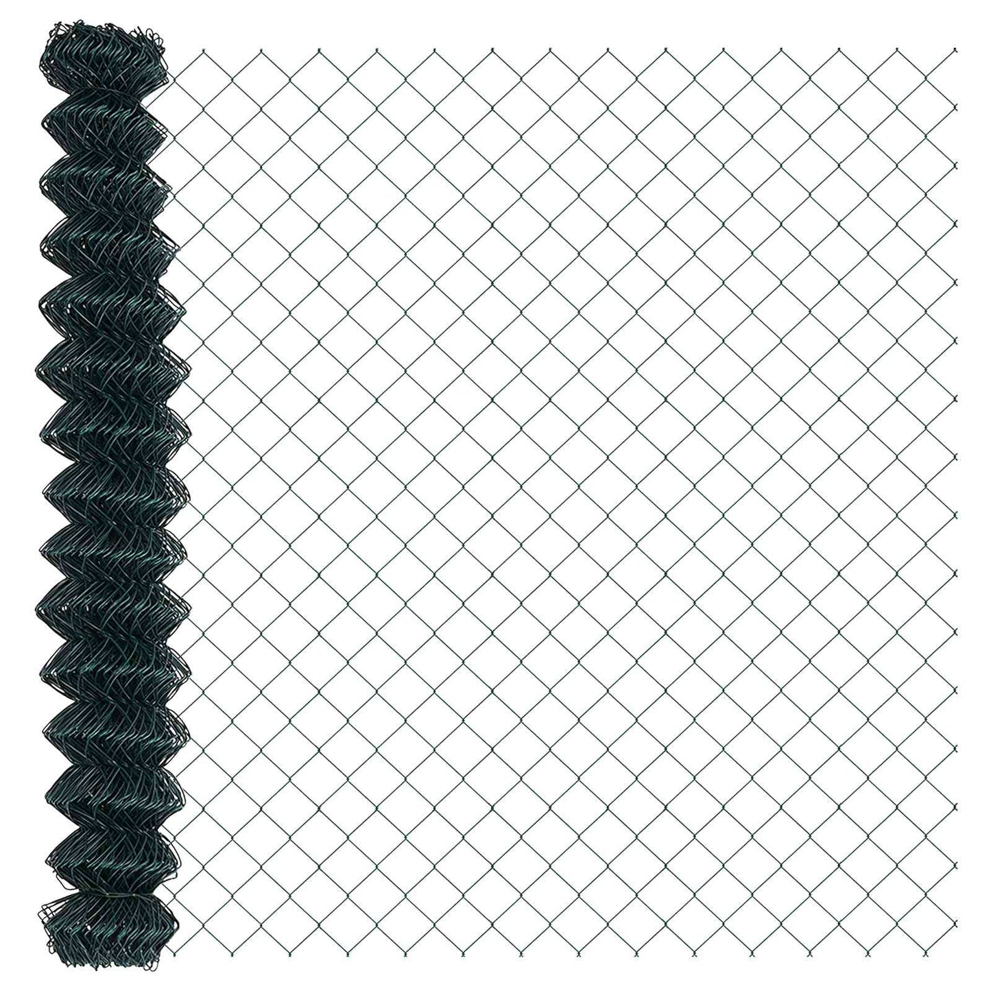vidaXL Kettenzaun Grün 25 x 1,6 m Stahl