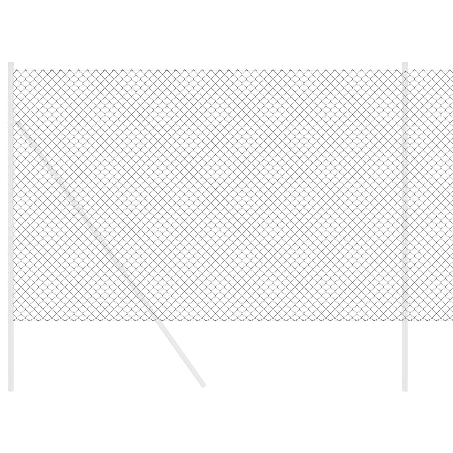 Kettenzaun Grau 10 x 1,5 m Stahl